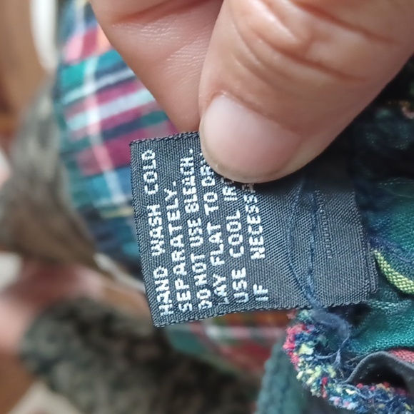 Vintage Claus Sport Red Plaid Colorful Skirt Women's Size medium, button down - Picture 5 of 6